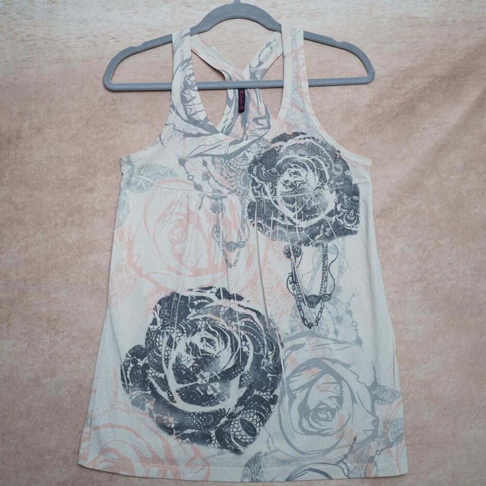 Michelle Rose Print Racerback Tank Top Small